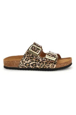Ciabatte leopardate con doppia fibbia Superga S31Y796