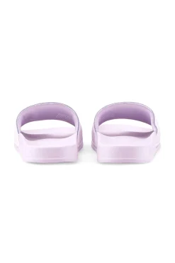 Ciabatte lilla con fascia e logo bianco PUMA Leadcat 2