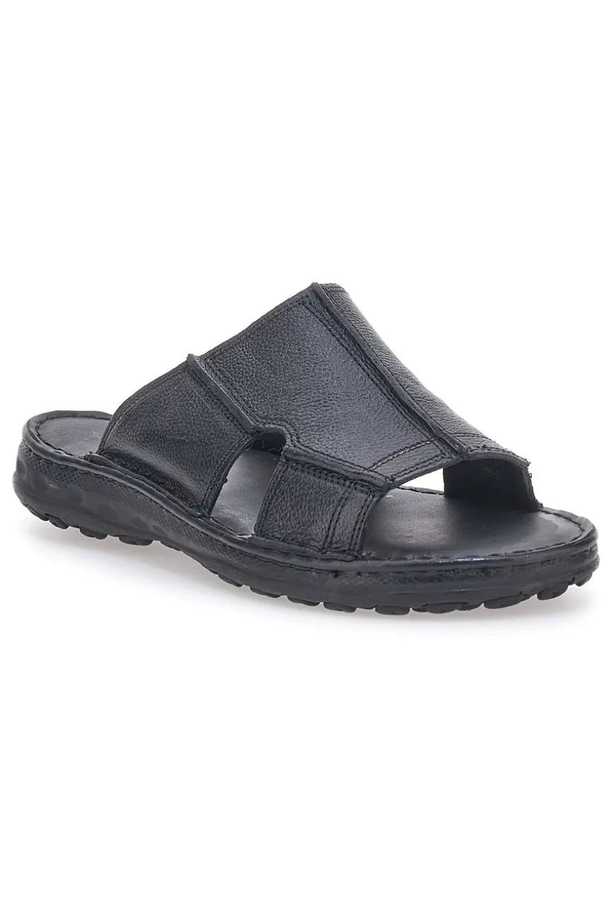 Ciabatte nere con fasce incrociate e suola comfort Claremorris 2014ZER