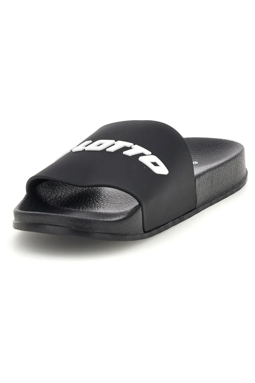 Ciabatte nere con fascia logo Lotto L97Y914