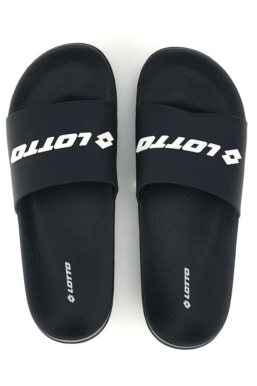 Ciabatte nere con fascia logo Lotto L97Y914