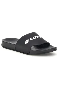 Ciabatte nere con fascia logo Lotto L97Y914
