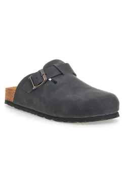 Ciabatte nere con fibbia in vera pelle Pittarello Tierra 335A013PR