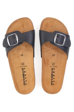 Ciabatte Nere con Fibbia Made in Italy PITTARELLO TIERRA 257A21030SR