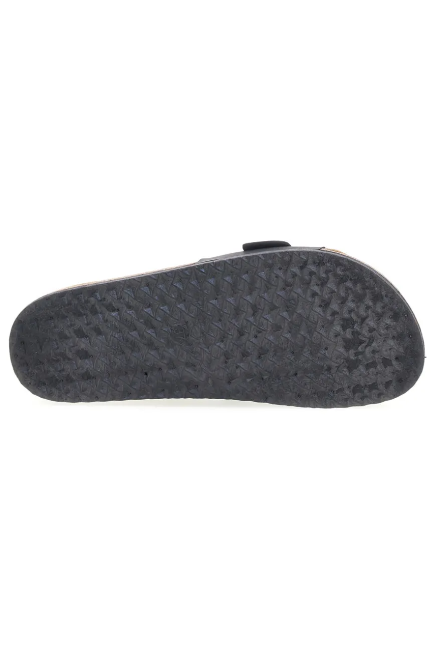 Ciabatte nere con fibbia Pittarello Sun AP26S1098