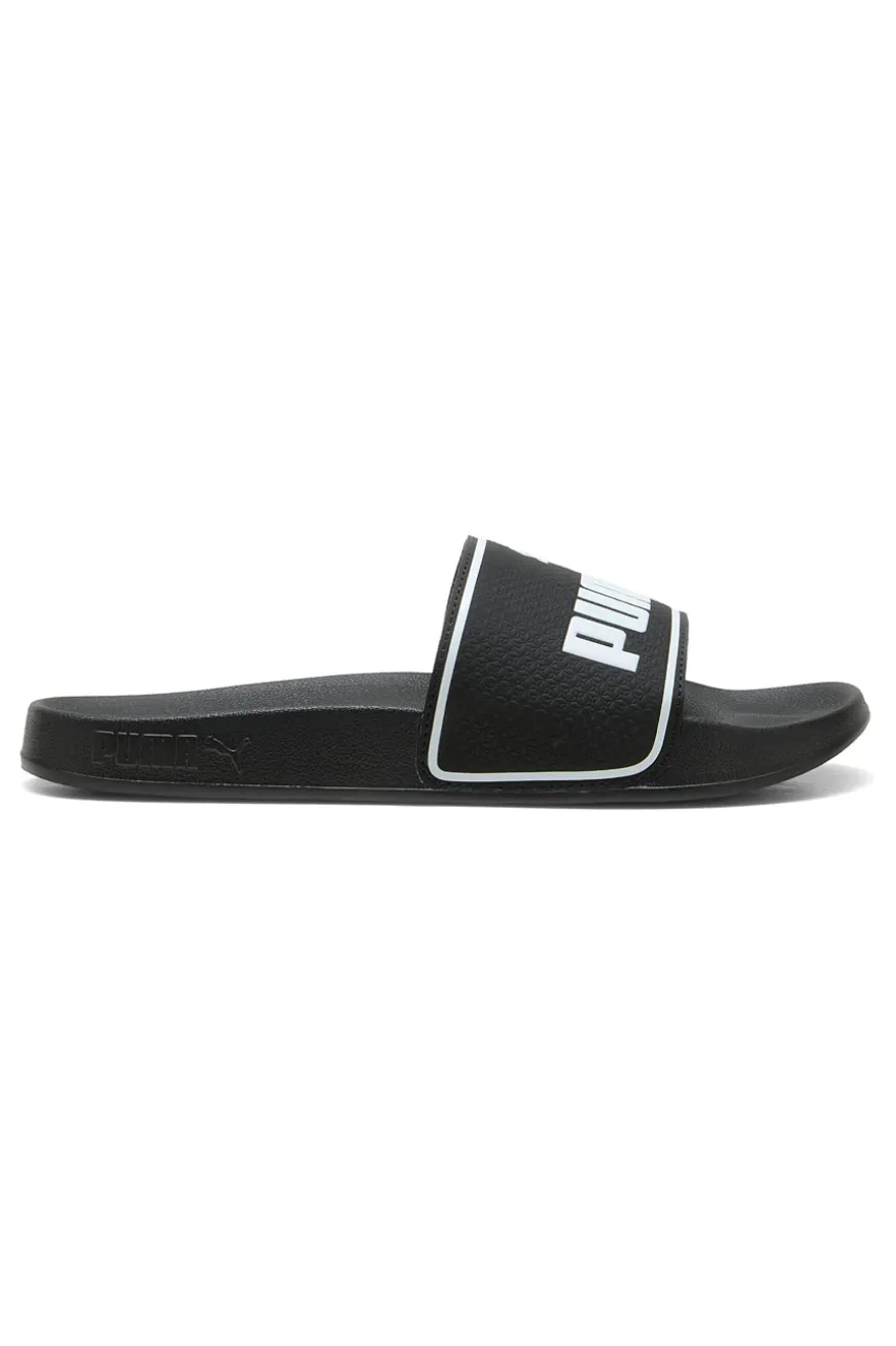 Ciabatte nere con logo bianco e fascia imbottita Puma Leadcat 2.0