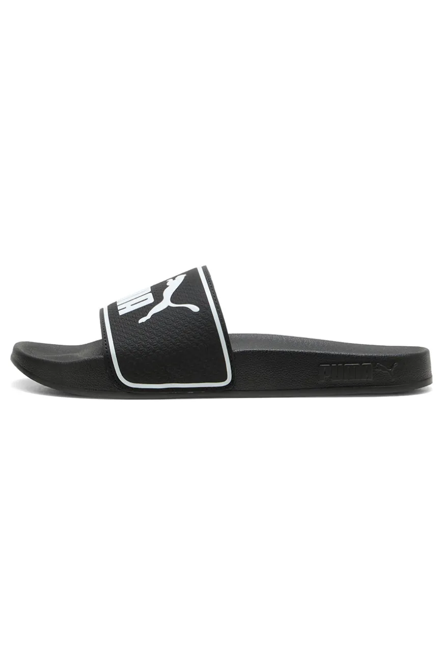 Ciabatte nere con logo bianco e fascia imbottita Puma Leadcat 2.0