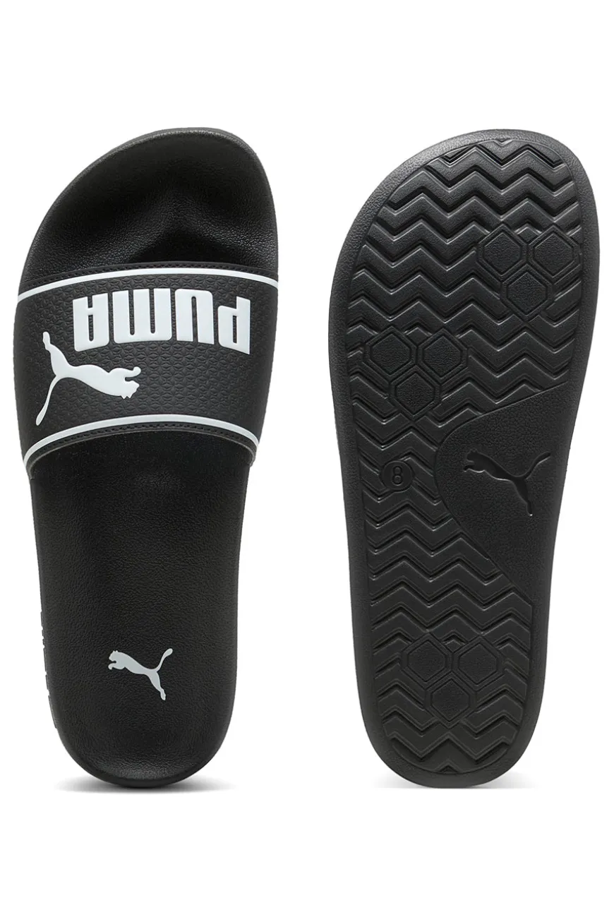 Ciabatte nere con logo bianco e fascia imbottita Puma Leadcat 2.0