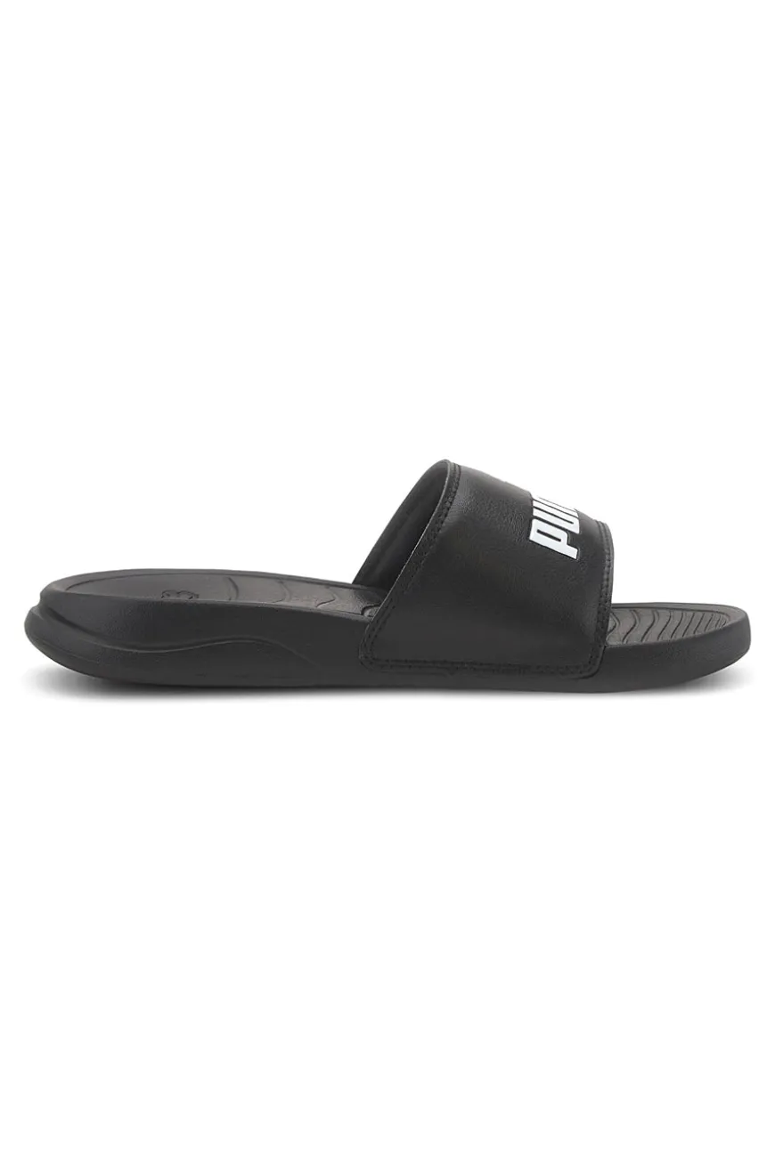 Ciabatte nere con logo bianco Puma Popcat 20 Jr
