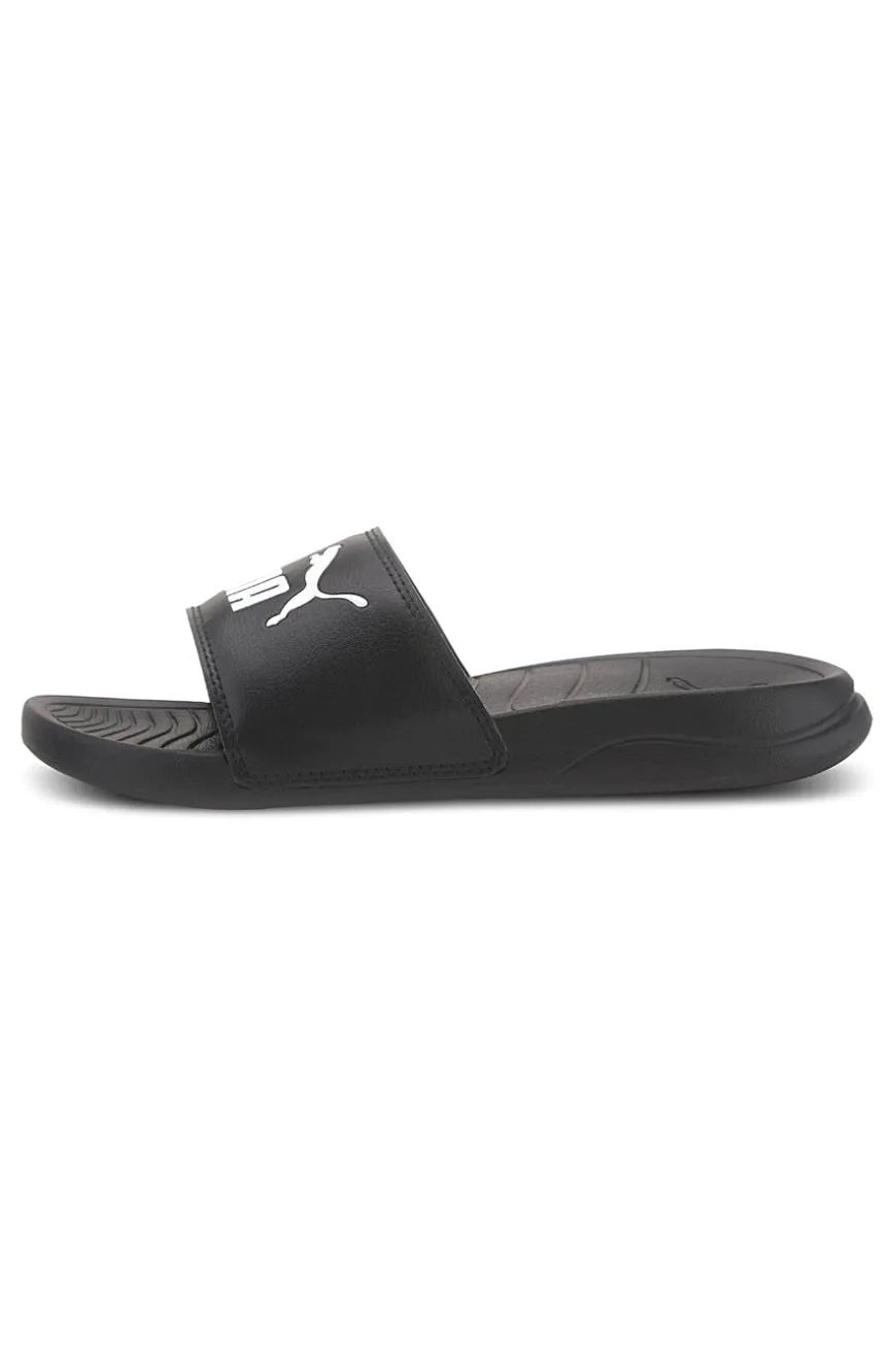 Ciabatte nere con logo bianco Puma Popcat 20 Jr