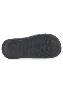 Ciabatte nere con logo bianco Puma Popcat 20 jr