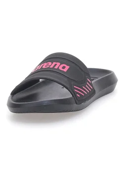 Ciabatte nere con logo fucsia e suola ergonomica ARENA URBAN EASY