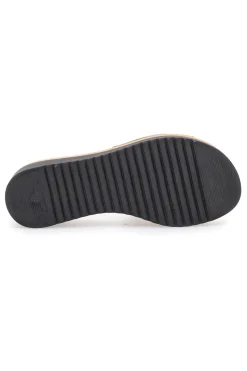 Ciabatte Nere Con Platform e Catenina Argentata Pittarello Love 3456