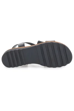 Ciabatte Nere con Tomaia in Pelle e Platform Made in Italy PITTARELLO 241070811