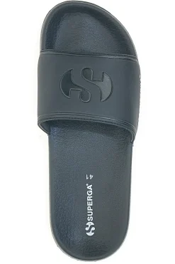 Ciabatte Nere Fascia Singola Logo Superga 24S753