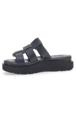 Ciabatte Nere In Pelle Made in Italy Pittarello Rock 5827