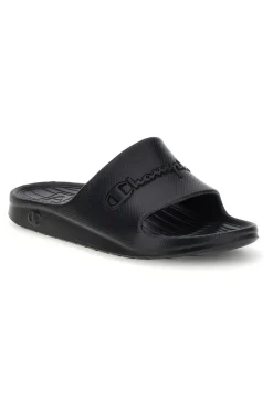Ciabatte nero con fascia logata Champion Cabana Box Slide