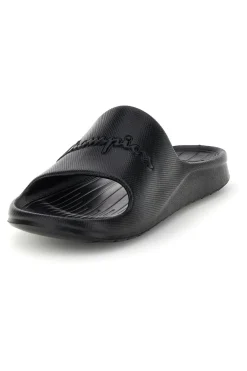 Ciabatte nero con fascia logata Champion Cabana Box Slide