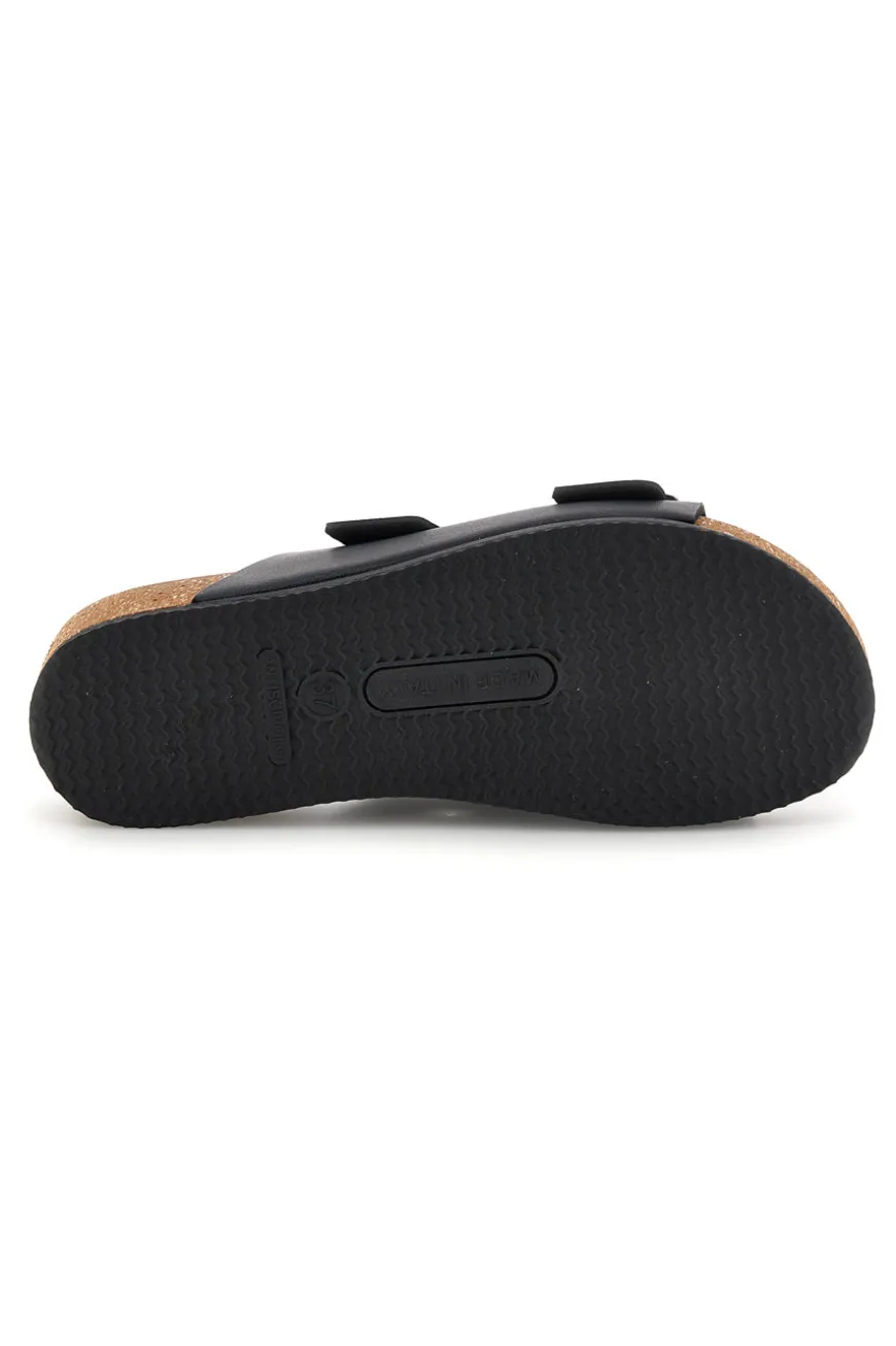 Ciabatte nero sottopiede in vera pelle Pittarello eco 293A350SR