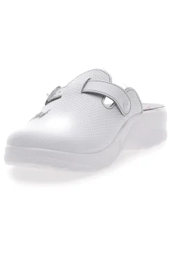 Ciabatte Professionali In Vera Pelle Made In Italy Bianche MRs Chef 8005
