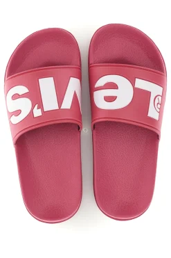 Ciabatte rosa con fascia logo Levi's VPOL0240S