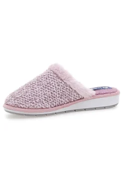 Ciabatte rosa in tessuto peluche con cuore Inblu 110 LB