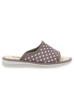 Ciabatte Taupe e a Pois Bianchi Made in Italy LINEA COMODA 5179