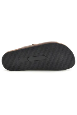 Ciabatte tortora con doppia fibbia Pittarello tierra 335A038SR