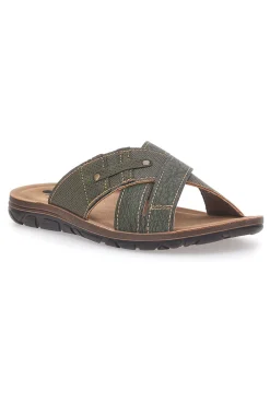Ciabatte verdi incrociate comfort Inblu 09 VT