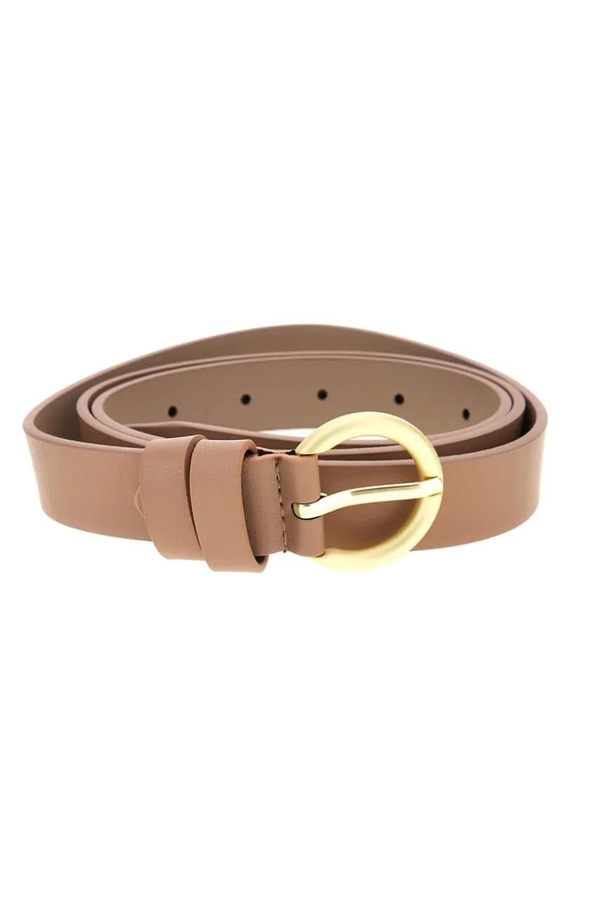 Cintura marrone con fibbia tonda First lady WIS 0149 E