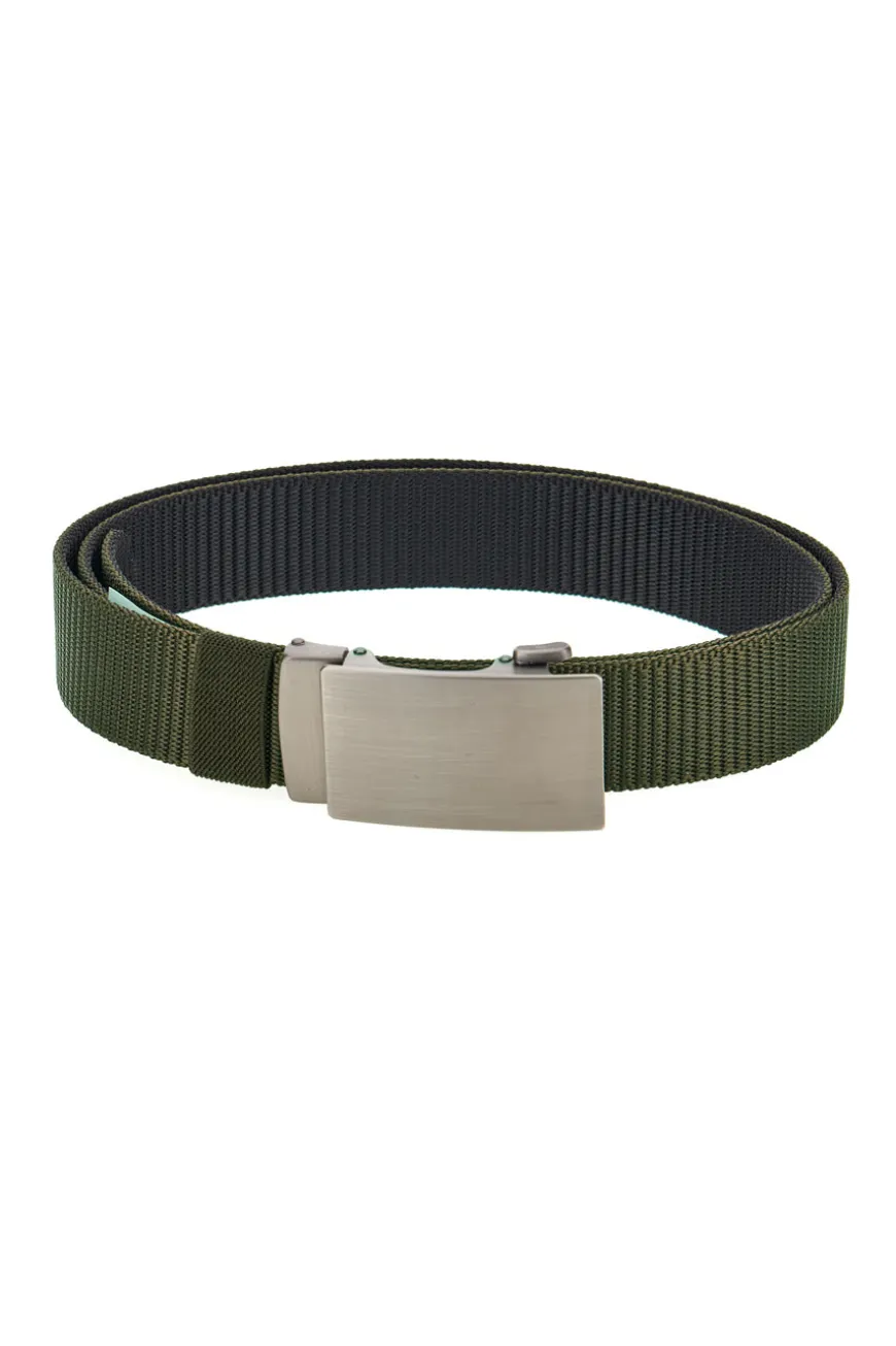 Cintura Verde Militare in Tessuto con Fibbia Automatica Indigeno Metropolitano PITTF63-A