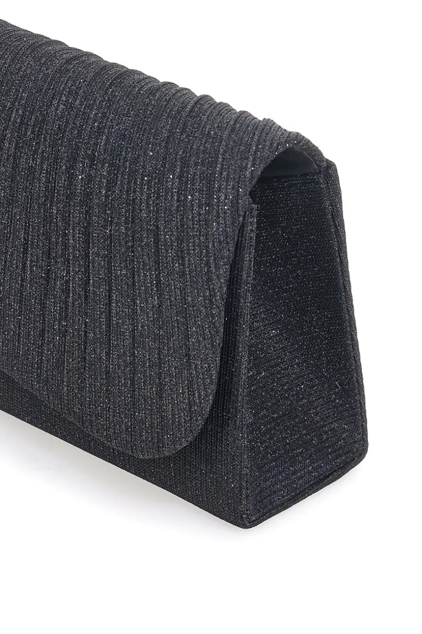 Clutch da sera nero effetto conchiglia COVERI COLLECTION SERA 099