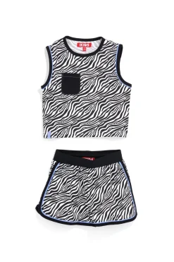 Completo nero e bianco fantasia zebrata Pitt kids PT-G-SE-9041