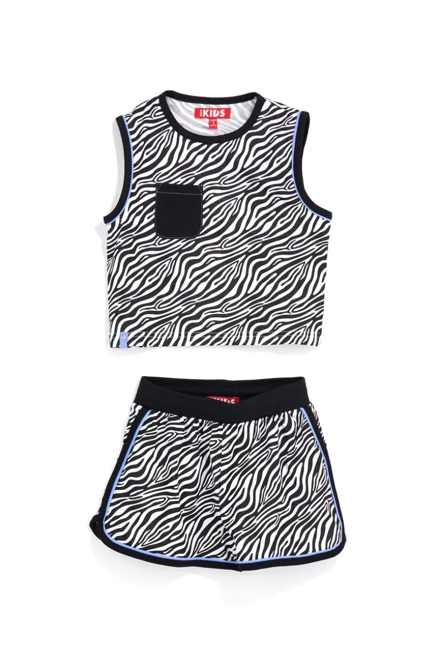 Completo nero e bianco fantasia zebrata Pitt kids PT-G-SE-9041