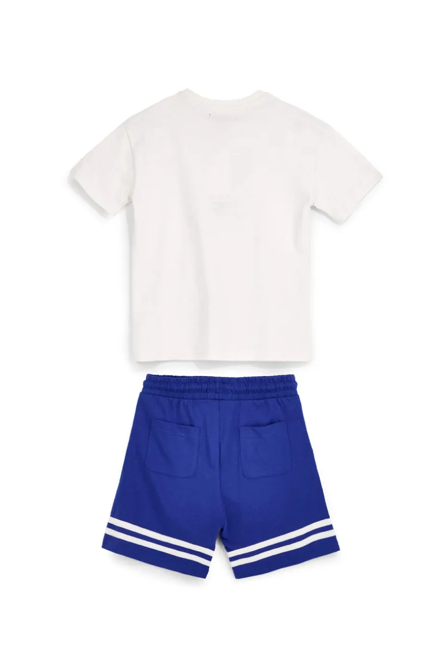 Completo t-shirt + pantaloni blu e bianco Pitt kids Pt-b-t-9049