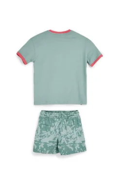 Completo verde con t-shirt e shorts Pitt kids PT-G-SE-9002