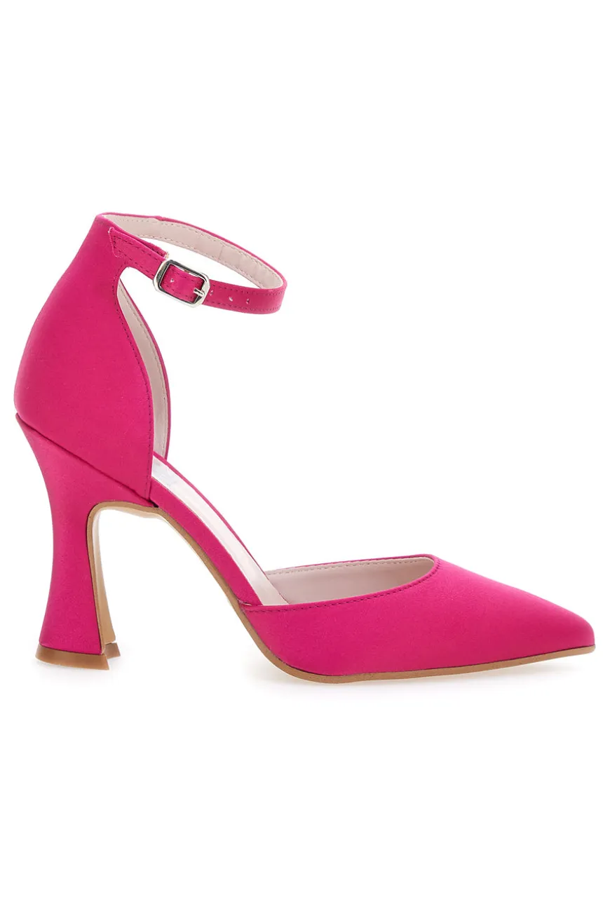 Décolleté a Punta Pittarello Love 704 Raso Fuxia