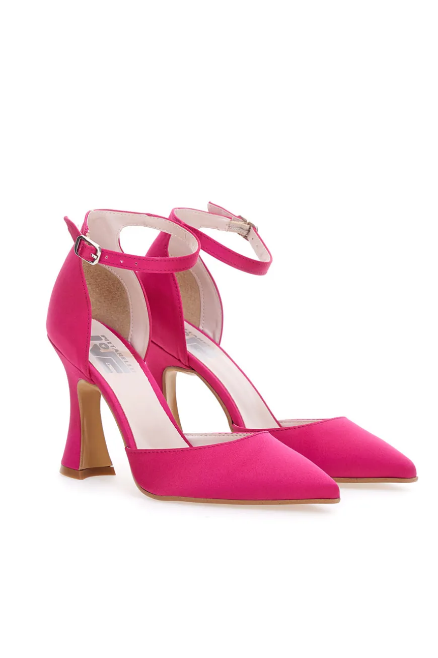 Décolleté a Punta Pittarello Love 704 Raso Fuxia