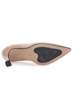 Décolleté beige con tacco a rocchetto Francesca gritti 3354