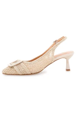 Décolleté Beige slingback tacco medio Le havre Paris 63181