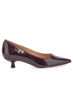Décolleté bordeaux in vernice con tacco basso Mon Dieu 9904H18