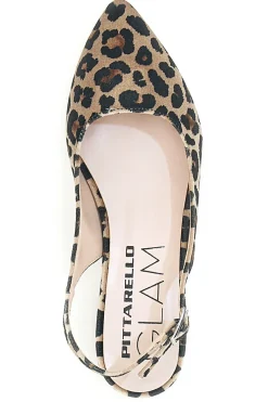 Décolleté da donna leopardato con cinturino slingback Pittarello Glam 3883