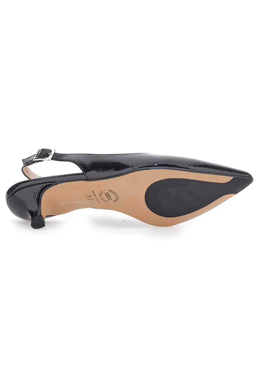 Décolleté da donna nero con cinturino slingback Pittarello Glam 3135