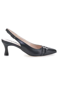 Décolleté da donna nero con fibbie slingback Pittarello Glam 34388