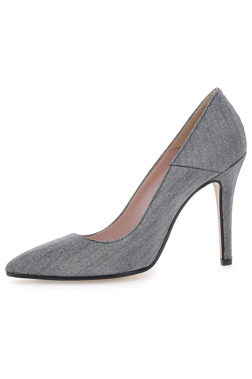 Décolleté grigio scuro glitter con tacco alto Pittarello Romantic 5423