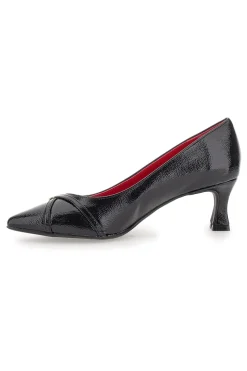 Décolleté in vernice Nera Con tacco a rocchetto Pittarello Glam 3703