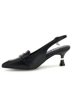 Décolleté nere con cinturino slingback e morsetto decorativo Mariella Burani 51101C1563