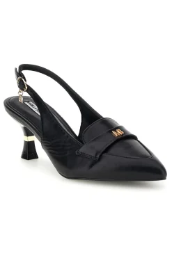Décolleté nere con cinturino slingback e morsetto decorativo Mariella Burani 51101C1563