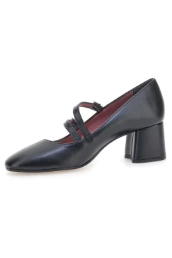 Décolleté nere con doppio cinturino e tacco largo Pittarello glam 6716