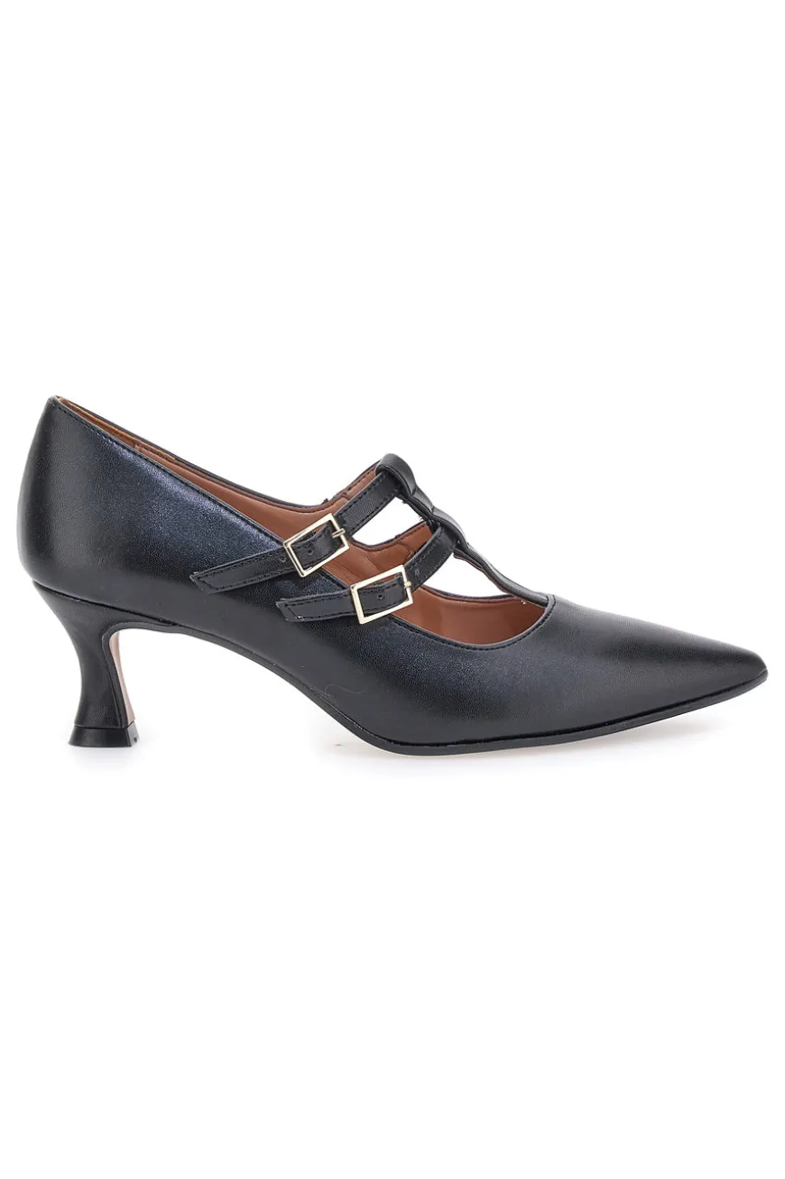 Décolleté Nere Con Tacco 6 cm Made In Italy cm Pittarello P6012
